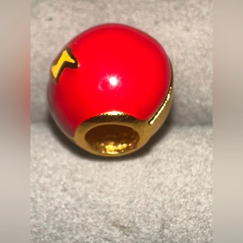 24K Gold Filled Pokemon Pokeball Charm Bead Pendant Anime Kawaii Pocket Monster